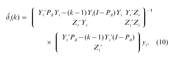 Distribution Of Simultaneous Equation Estimates Research Paper Formula 10